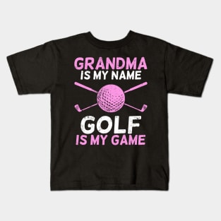 Grandma Golfing Grandmother Golfer Gift Kids T-Shirt